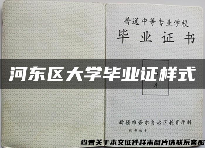 河东区大学毕业证样式