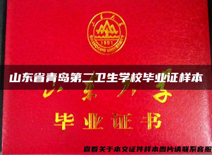 山东省青岛第二卫生学校毕业证样本