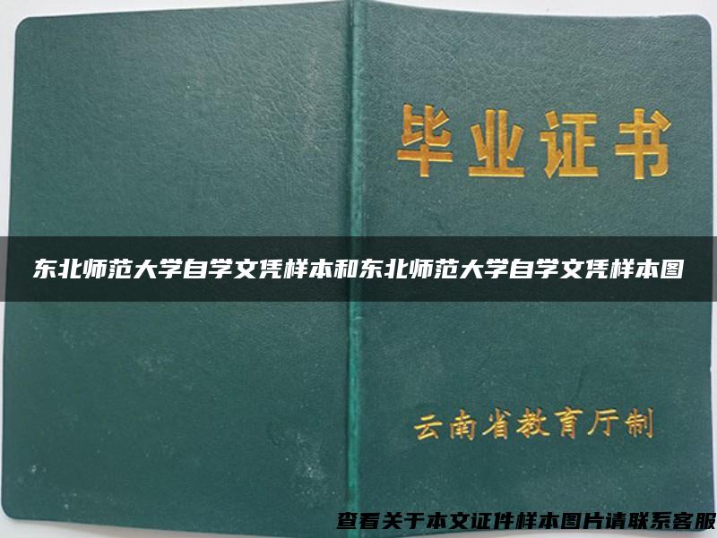 东北师范大学自学文凭样本和东北师范大学自学文凭样本图