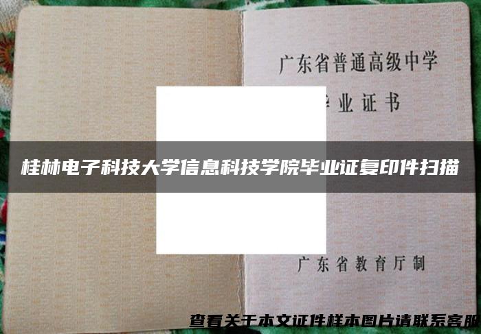 桂林电子科技大学信息科技学院毕业证复印件扫描