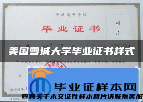 美国雪城大学毕业证书样式