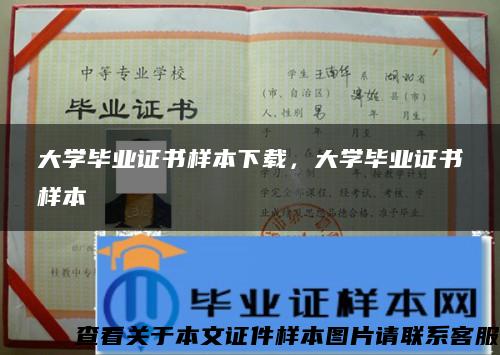 大学毕业证书样本下载，大学毕业证书样本