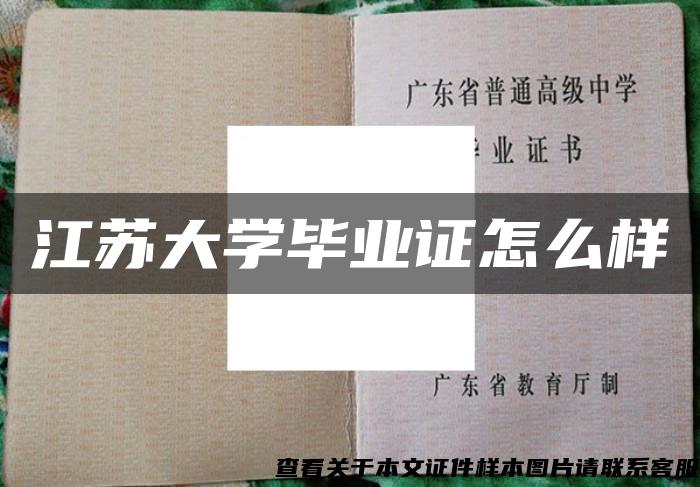 江苏大学毕业证怎么样