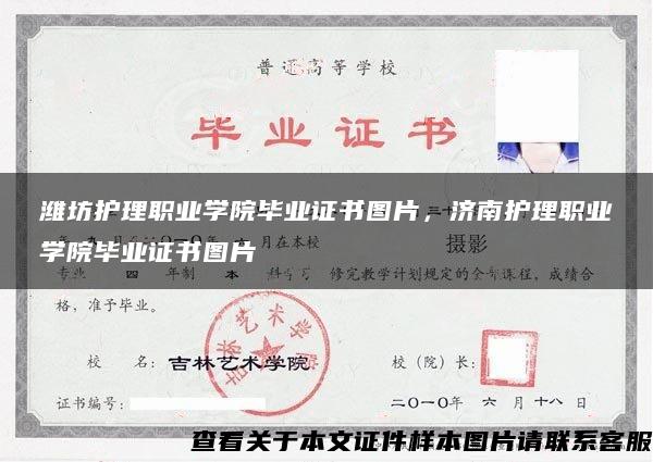 潍坊护理职业学院毕业证书图片，济南护理职业学院毕业证书图片