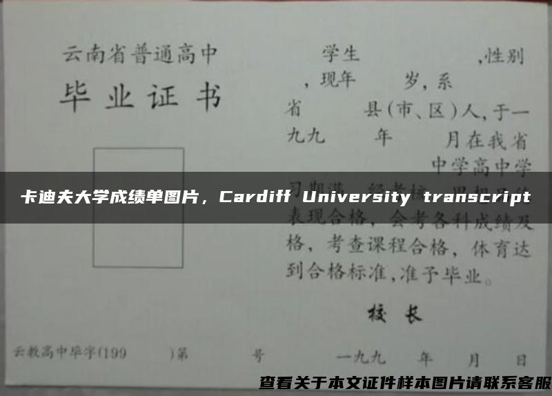 卡迪夫大学成绩单图片，Cardiff University transcript