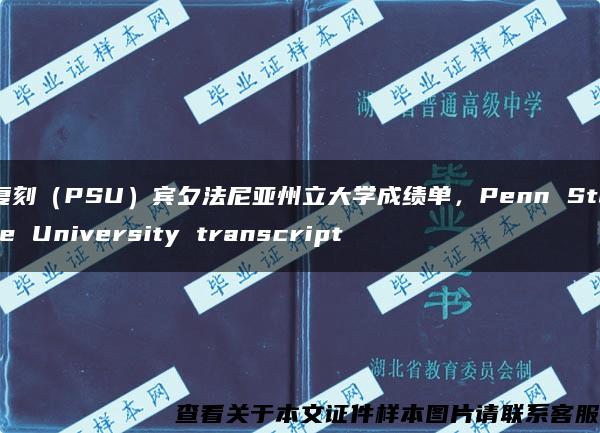 复刻（PSU）宾夕法尼亚州立大学成绩单，Penn State University transcript