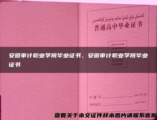 安徽审计职业学院毕业证书，安徽审计职业学院毕业证书