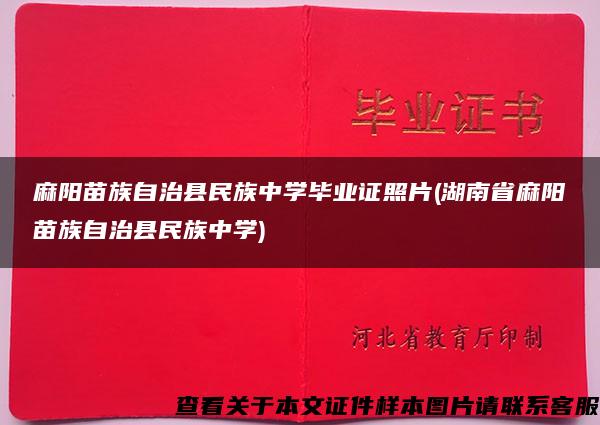 麻阳苗族自治县民族中学毕业证照片(湖南省麻阳苗族自治县民族中学)