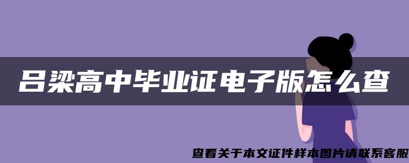 吕梁高中毕业证电子版怎么查