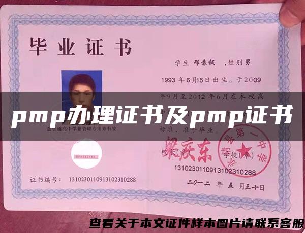 pmp办理证书及pmp证书