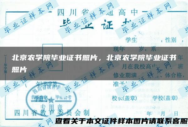 北京农学院毕业证书照片，北京农学院毕业证书照片