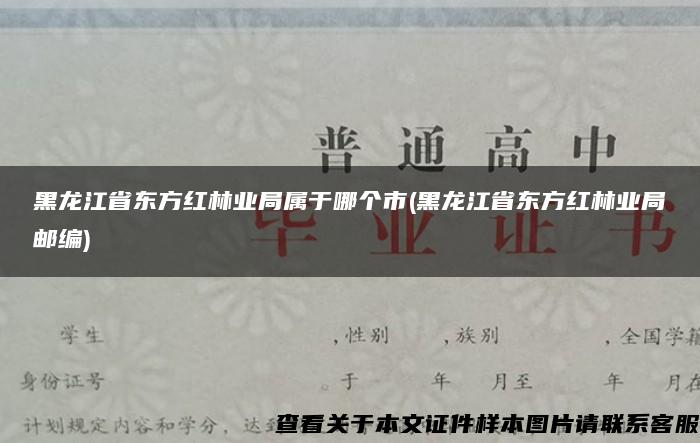 黑龙江省东方红林业局属于哪个市(黑龙江省东方红林业局邮编)