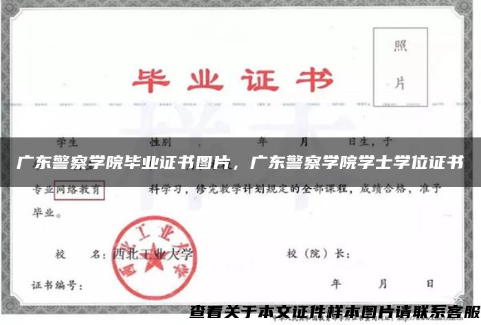 广东警察学院毕业证书图片，广东警察学院学士学位证书