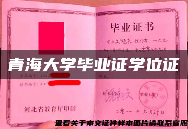 青海大学毕业证学位证