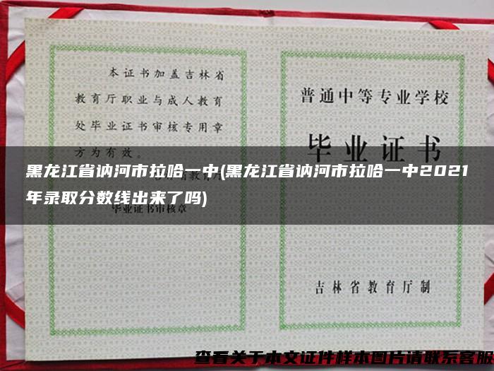 黑龙江省讷河市拉哈一中(黑龙江省讷河市拉哈一中2021年录取分数线出来了吗)