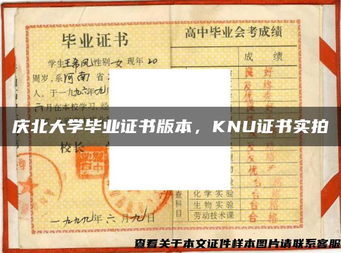 庆北大学毕业证书版本，KNU证书实拍