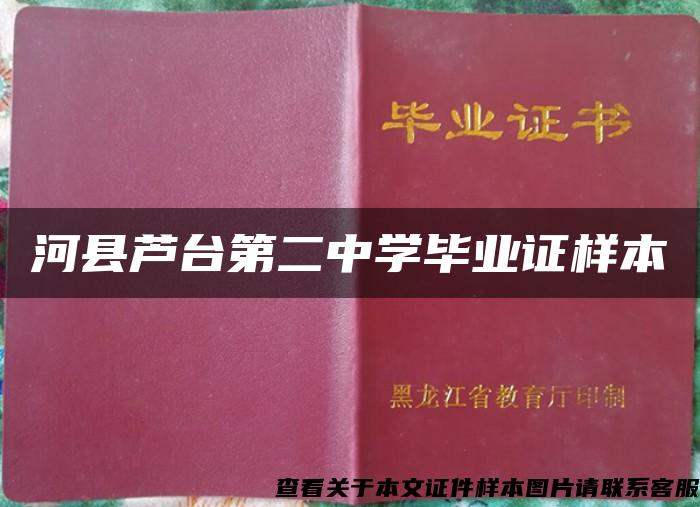 河县芦台第二中学毕业证样本