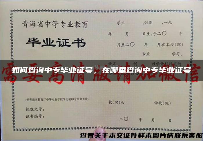 如何查询中专毕业证号，在哪里查询中专毕业证号