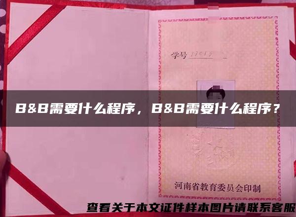 B&B需要什么程序，B&B需要什么程序？