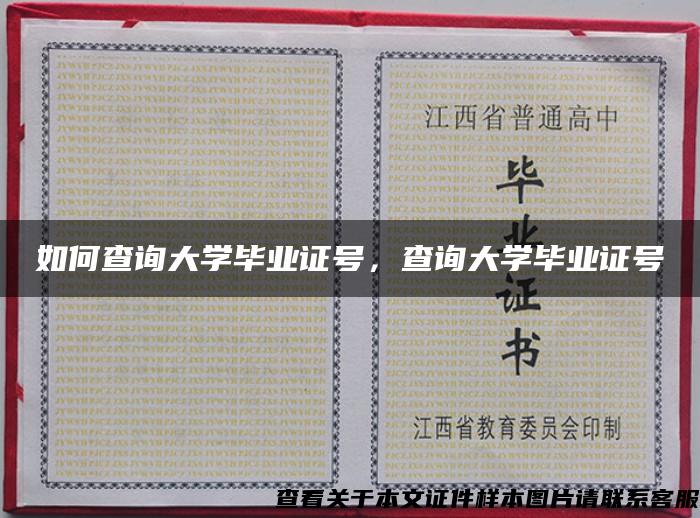 如何查询大学毕业证号，查询大学毕业证号