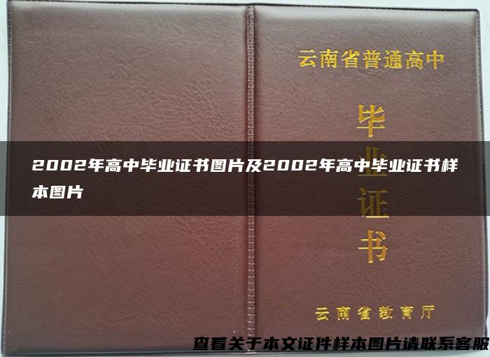 2002年高中毕业证书图片及2002年高中毕业证书样本图片