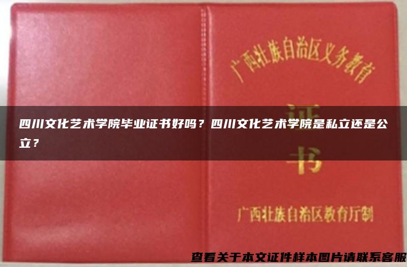 四川文化艺术学院毕业证书好吗？四川文化艺术学院是私立还是公立？