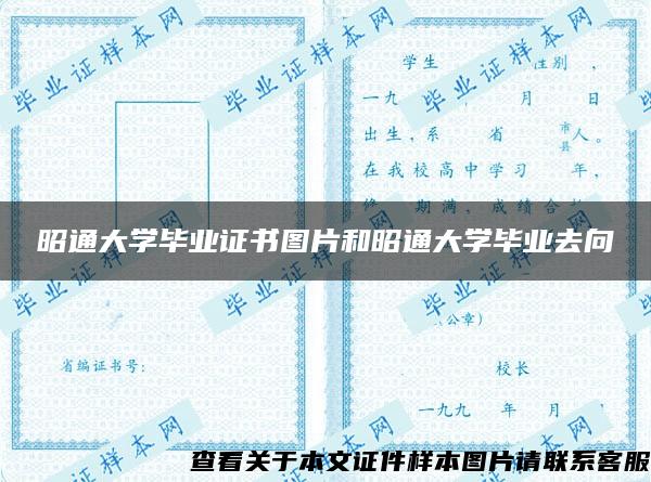 昭通大学毕业证书图片和昭通大学毕业去向