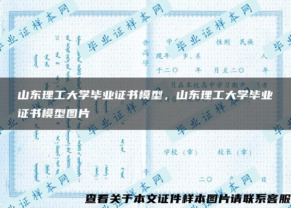 山东理工大学毕业证书模型，山东理工大学毕业证书模型图片