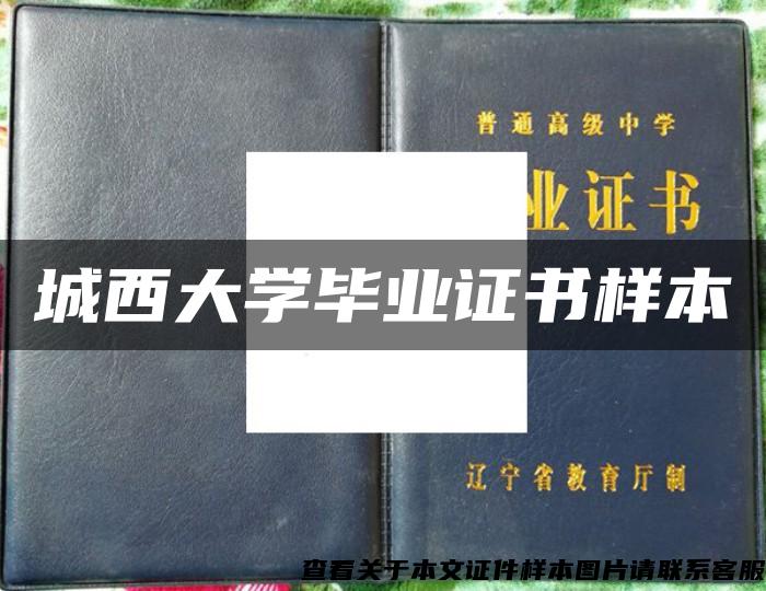 城西大学毕业证书样本