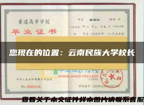 您现在的位置：云南民族大学校长