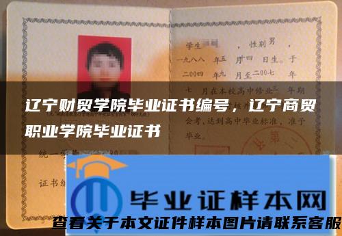 辽宁财贸学院毕业证书编号，辽宁商贸职业学院毕业证书