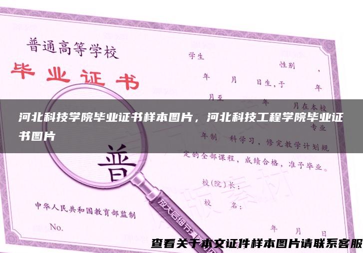 河北科技学院毕业证书样本图片，河北科技工程学院毕业证书图片