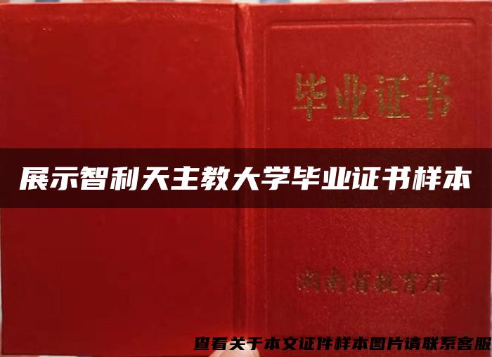 展示智利天主教大学毕业证书样本