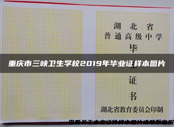 重庆市三峡卫生学校2019年毕业证样本图片