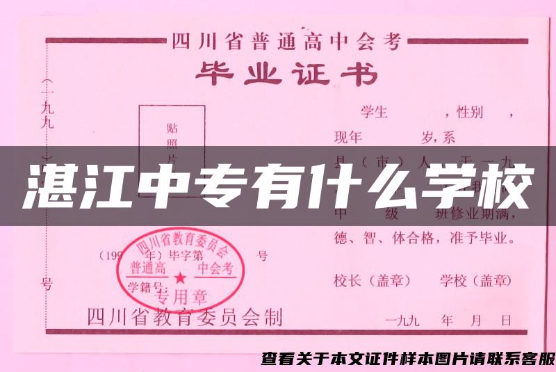 湛江中专有什么学校