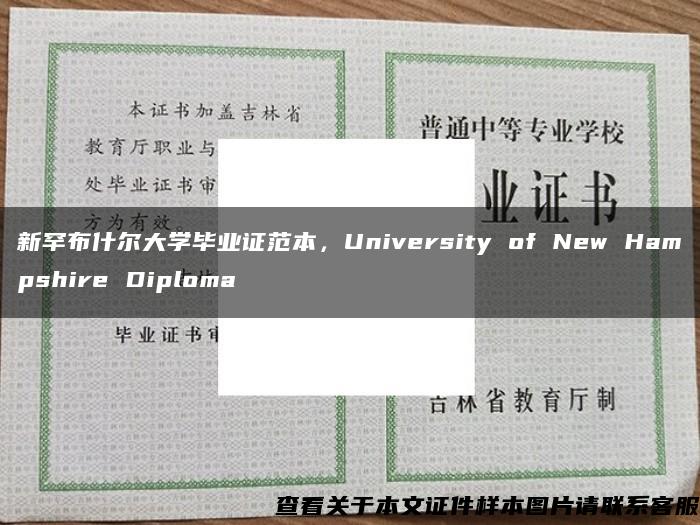 新罕布什尔大学毕业证范本，University of New Hampshire Diploma