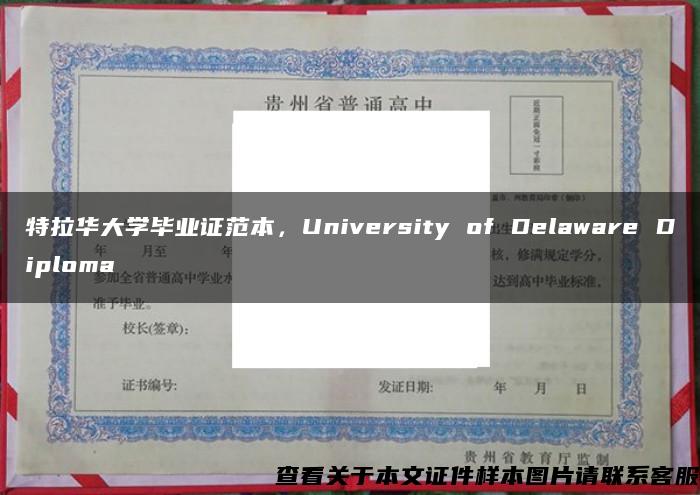 特拉华大学毕业证范本，University of Delaware Diploma