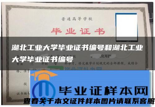 湖北工业大学毕业证书编号和湖北工业大学毕业证书编号