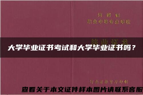 大学毕业证书考试和大学毕业证书吗？