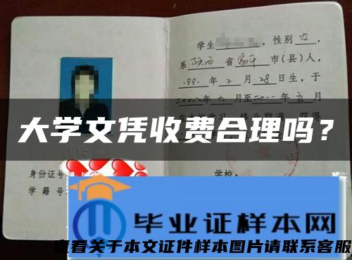 大学文凭收费合理吗？