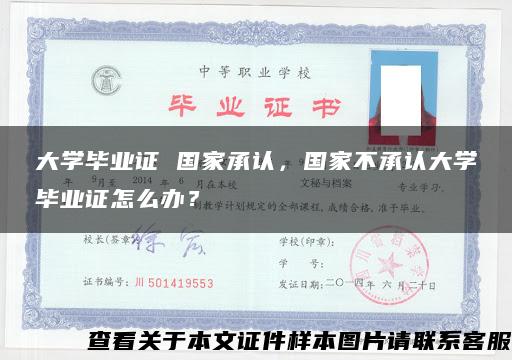 大学毕业证 国家承认，国家不承认大学毕业证怎么办？