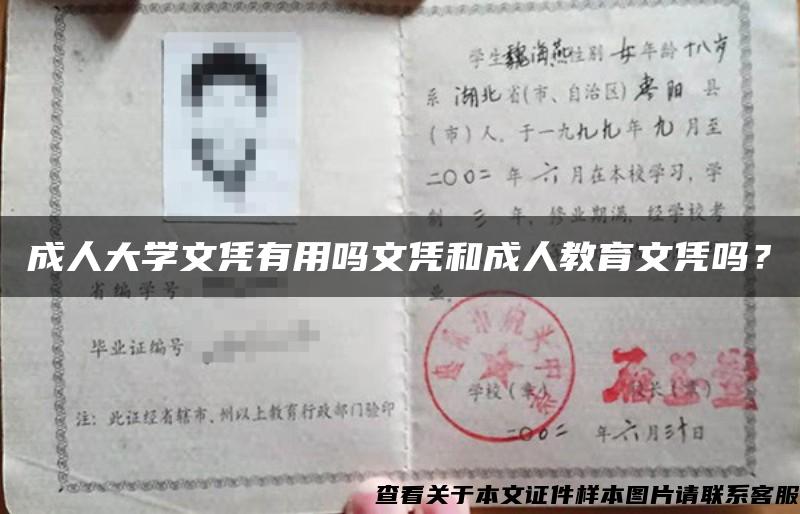 成人大学文凭有用吗文凭和成人教育文凭吗？