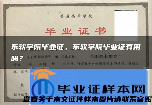 东软学院毕业证，东软学院毕业证有用吗？