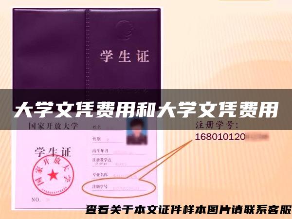 大学文凭费用和大学文凭费用