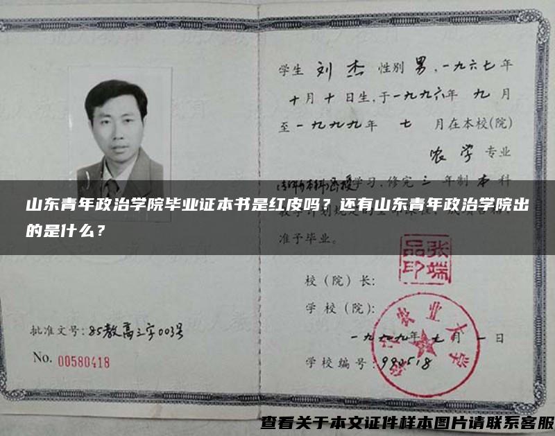 山东青年政治学院毕业证本书是红皮吗？还有山东青年政治学院出的是什么？