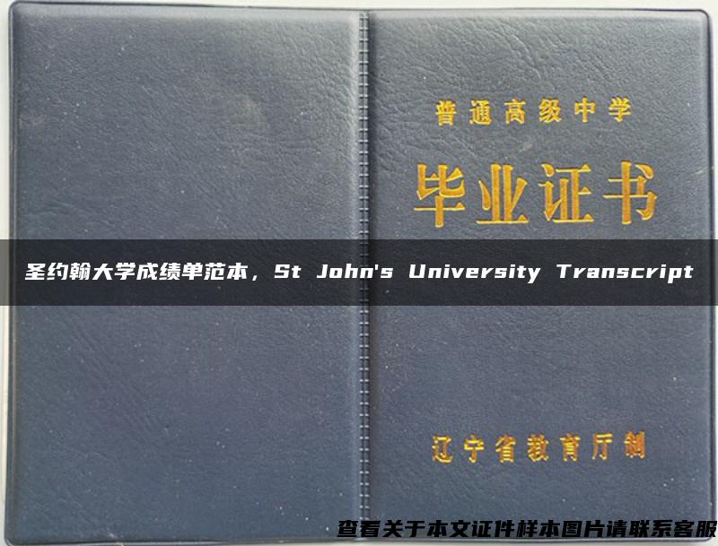 圣约翰大学成绩单范本，St John