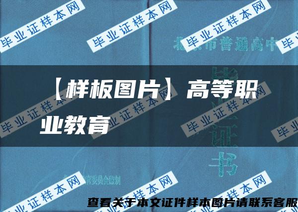 【样板图片】高等职业教育