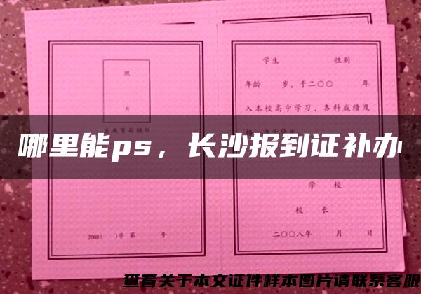 哪里能ps，长沙报到证补办