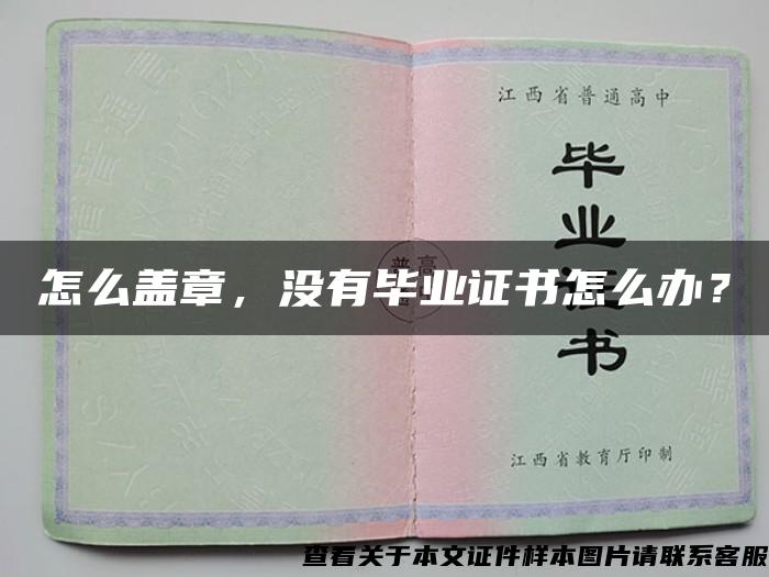 怎么盖章，没有毕业证书怎么办？