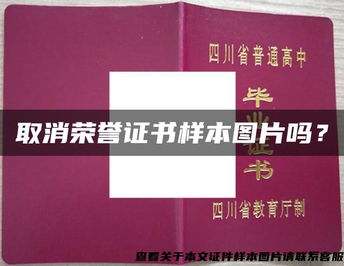 取消荣誉证书样本图片吗？